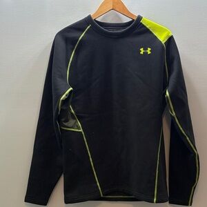 Under Armour Black Shirt with Neon Yellow Accents